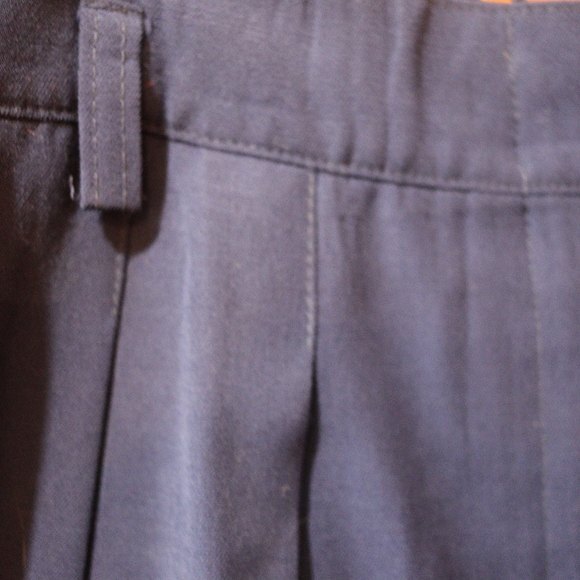 Escada Margaretna Ley Vintage Germany Blue High Waist Trouser Slacks Pants 42 - Picture 5 of 12